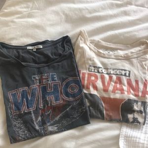Free people junk food nirvana UO The WHO band tee lot + FREE SHIRT